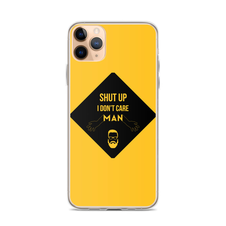i don't care elegant design iPhone Case