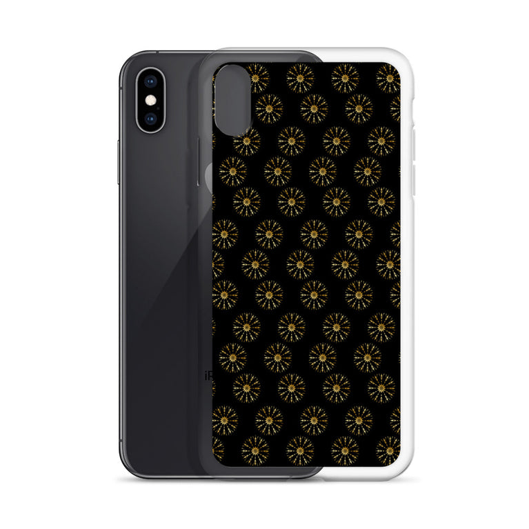 premium gold shape pattern iPhone Case by rocky apparels