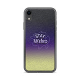 stay weird elegant design iPhone Case by rocky apparels
