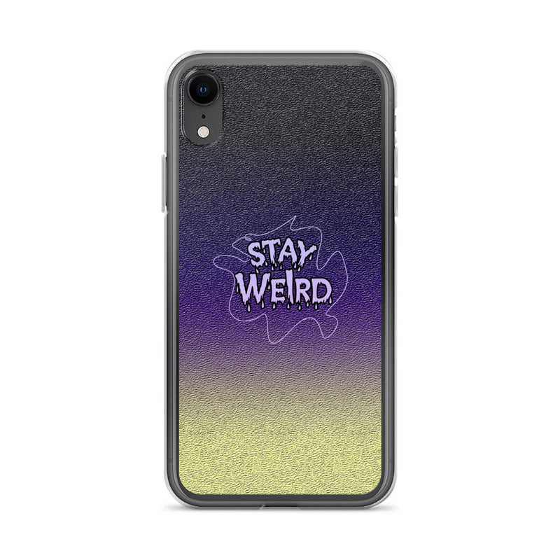 stay weird elegant design iPhone Case by rocky apparels