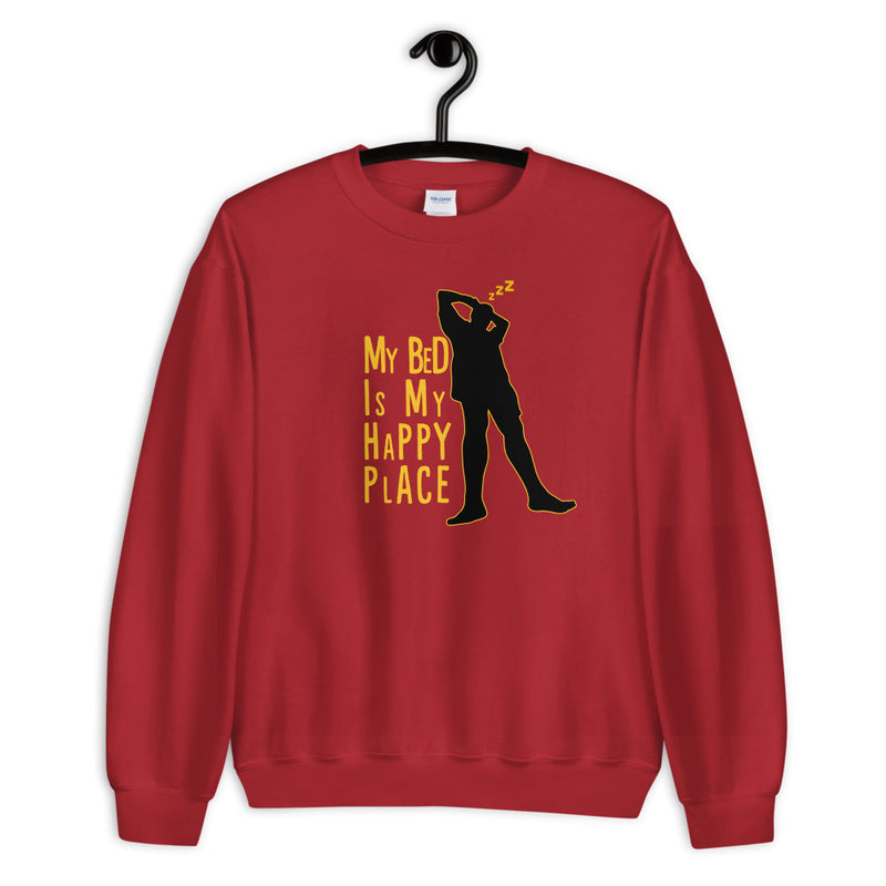 my bed is my happy place elegant design Sweatshirt