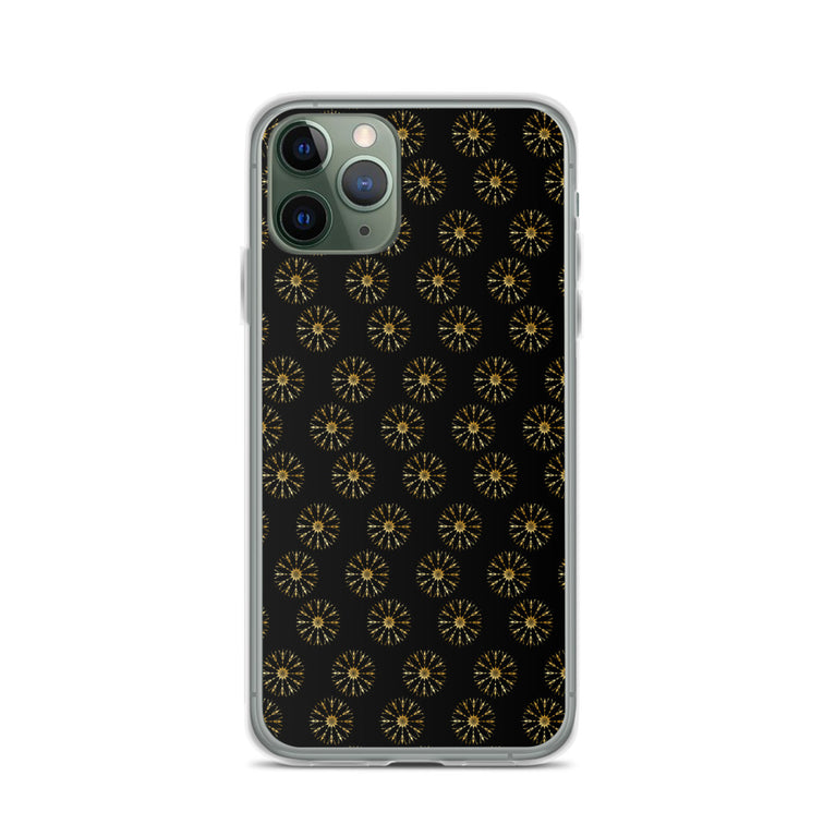 premium gold shape pattern iPhone Case by rocky apparels