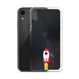 space with a rocket iPhone Case