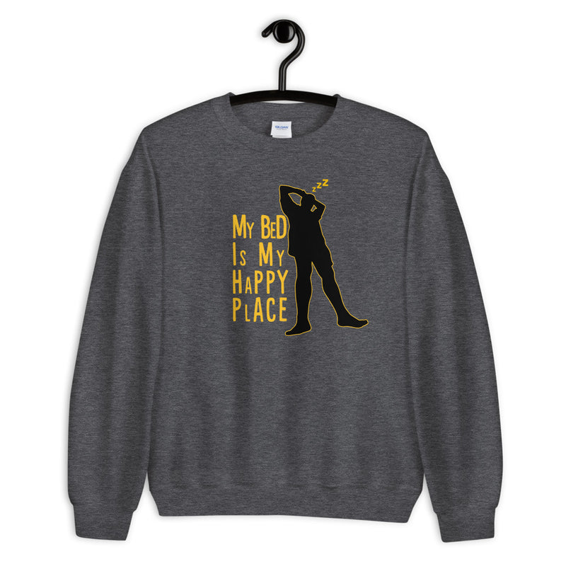 my bed is my happy place elegant design Sweatshirt