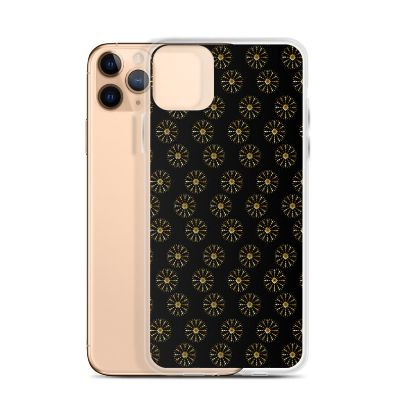 premium gold shape pattern iPhone Case by rocky apparels