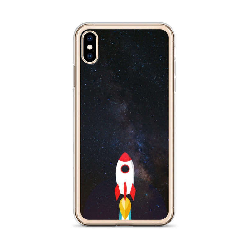 space with a rocket iPhone Case