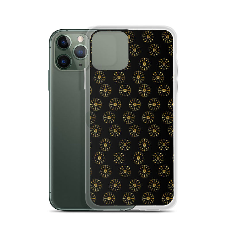 premium gold shape pattern iPhone Case by rocky apparels
