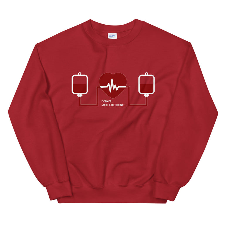 Message for the Blood Donation elegant Sweatshirt
