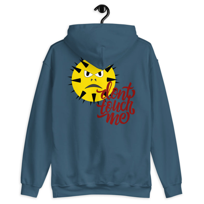 Don't touch me with angry face design hoodie