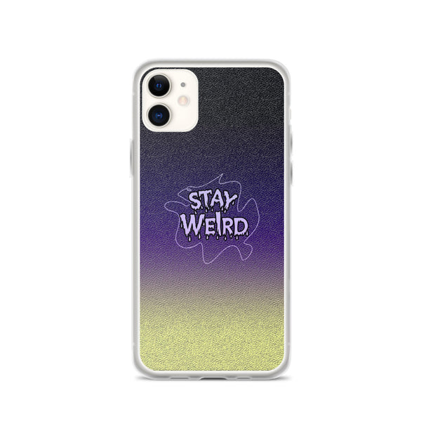 stay weird elegant design iPhone Case by rocky apparels