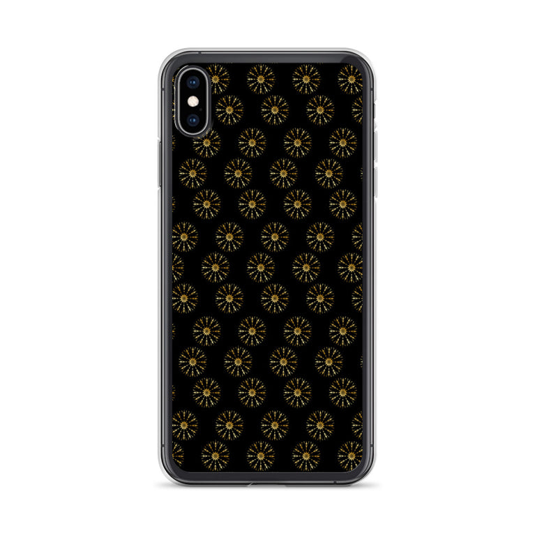 premium gold shape pattern iPhone Case by rocky apparels