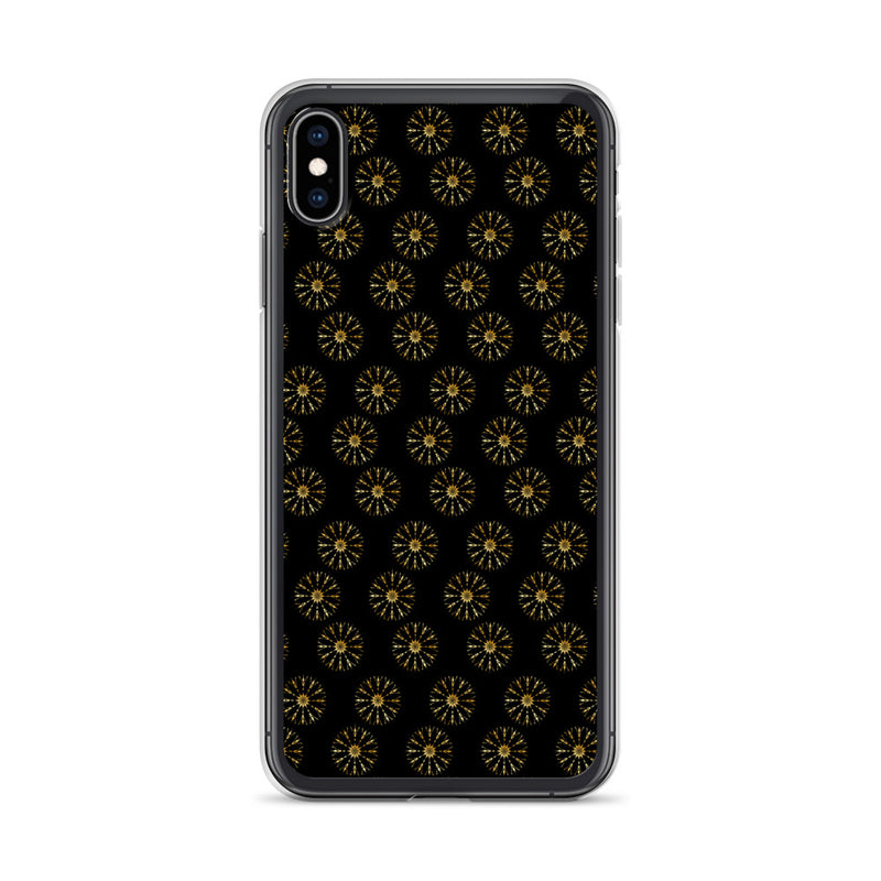 premium gold shape pattern iPhone Case by rocky apparels
