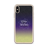 stay weird elegant design iPhone Case by rocky apparels