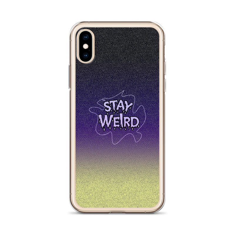 stay weird elegant design iPhone Case by rocky apparels