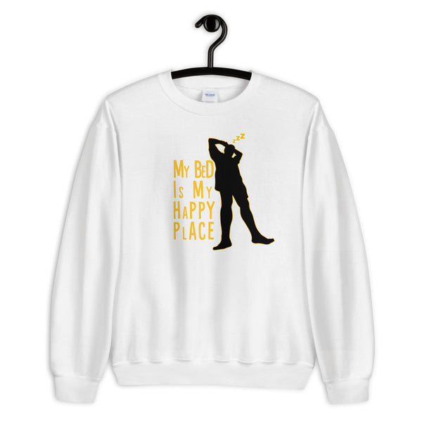 my bed is my happy place elegant design Sweatshirt