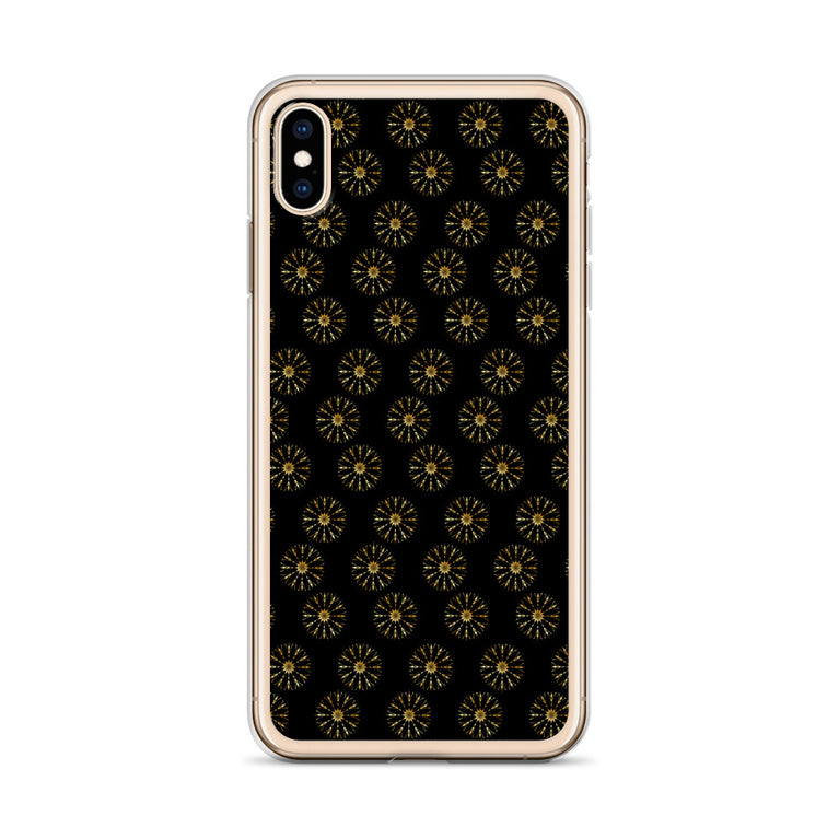 premium gold shape pattern iPhone Case by rocky apparels