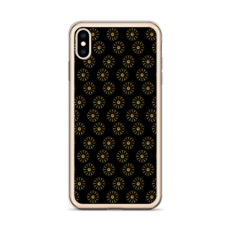 premium gold shape pattern iPhone Case by rocky apparels