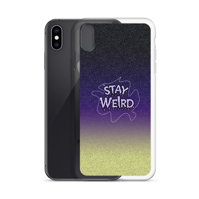 stay weird elegant design iPhone Case by rocky apparels