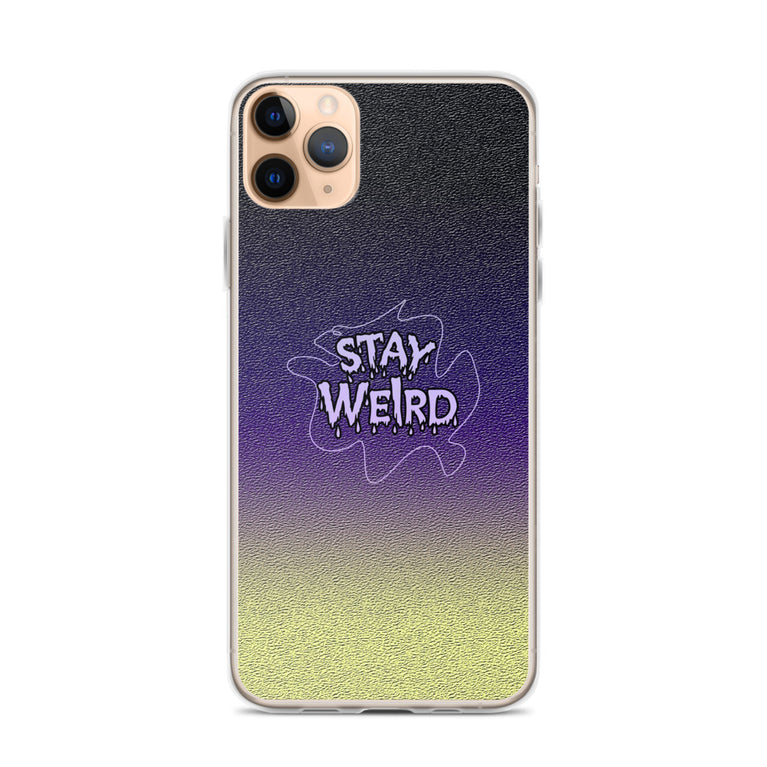 stay weird elegant design iPhone Case by rocky apparels