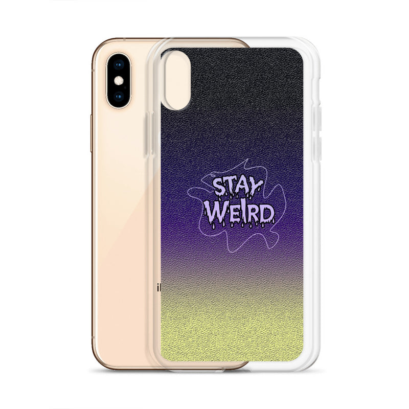 stay weird elegant design iPhone Case by rocky apparels